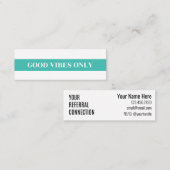 Carte De Visite Mini Mini carte "Good Vibes Only" (Devant / Derrière)
