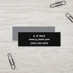 Carte De Visite Mini Mini-Cartes de visite noirs et noirs