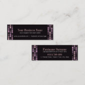 Carte De Visite Mini Mini-Cartes de visite rose+noir (Devant / Derrière)