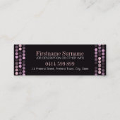 Carte De Visite Mini Mini-Cartes de visite rose+noir (Dos)