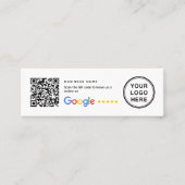 Carte De Visite Mini Mini code QR petites insertions d'avis Google pour (Devant)