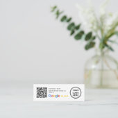 Carte De Visite Mini Mini code QR petites insertions d'avis Google pour (Debout devant)