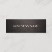 Carte De Visite Mini Mini en cuir foncé de luxe (Devant)