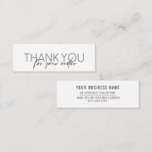 Carte De Visite Mini Mini entreprise de Merci de script manuscrit simpl (Devant / Derrière)