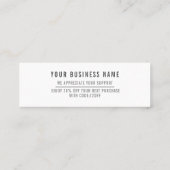 Carte De Visite Mini Mini entreprise de Merci de script manuscrit simpl (Dos)