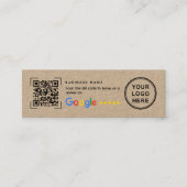Carte De Visite Mini Mini Kraft Paper Google Review Thank You  (Devant)