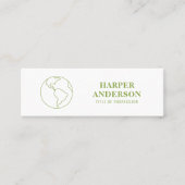 Carte De Visite Mini Mini logo écologique minimal | Éco Professionnel (Devant)