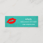 Carte De Visite Mini Mini maquillage moderne lèvres rouges (Devant)