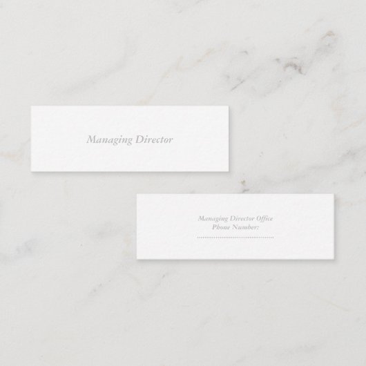 Carte De Visite Mini mini matte standard (Devant / Derrière)