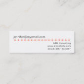 Carte De Visite Mini Mini micro-point moderne enjoué rouge gris coutume (Dos)