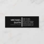 Carte De Visite Mini Mini moderne élégant bronzage et noir (Dos)