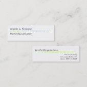 Carte De Visite Mini Mini moderne micro point pomme vert gris personnal (Devant / Derrière)