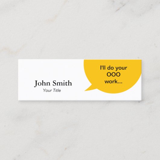 Carte De Visite Mini Mini professionnel de bulle créative (Devant)