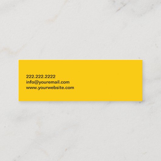 Carte De Visite Mini Mini professionnel de bulle créative (Dos)