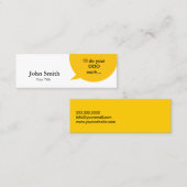 Carte De Visite Mini Mini professionnel de bulle créative (Devant / Derrière)
