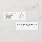 Carte De Visite Mini Mini référence de chiropractie de logo arrière (Devant / Derrière)