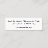 Carte De Visite Mini Mini référence de chiropractie de logo arrière (Dos)