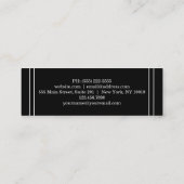 Carte De Visite Mini Mini Simple Noir Professionnel (Dos)