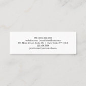 Carte De Visite Mini Mini Simple Noir Professionnel (Dos)
