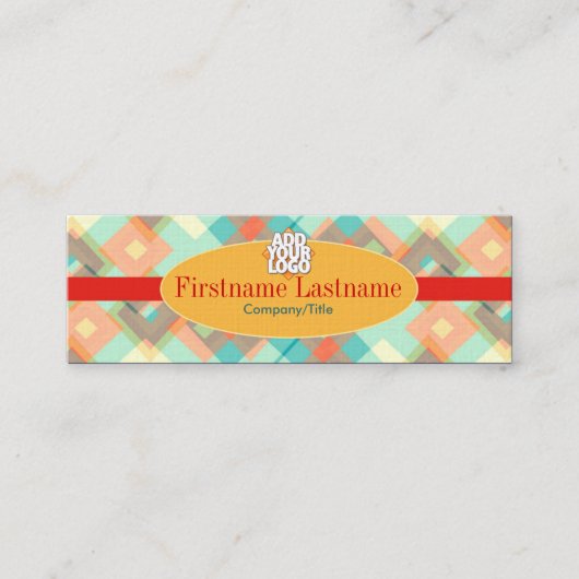 Carte De Visite Mini Mini textile diamanté Rétro (Devant)