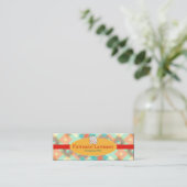 Carte De Visite Mini Mini textile diamanté Rétro (Debout devant)