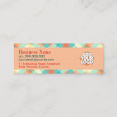 Carte De Visite Mini Mini textile diamanté Rétro (Dos)