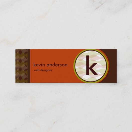 Carte De Visite Mini MiniCard rétro moderne (Devant)