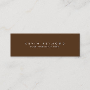 Carte De Visite Mini Minimal Brown Professionnel simple