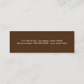 Carte De Visite Mini Minimal Brown Professionnel simple (Dos)
