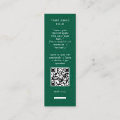Carte De Visite Mini Minimalist Author Bookmark Template with Book Cove (Dos)