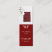 Carte De Visite Mini Minimalist Author Bookmark Template with Book Cove (Devant)