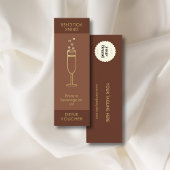 Carte De Visite Mini Minimum Mocha Event Logo Gold Bubbly Boire Voucher