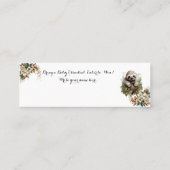 Carte De Visite Mini Minitarjeta De Visita Sloth & Blossoms Customizabl (Dos)
