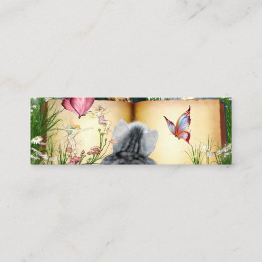Carte De Visite Mini Minou de lecture (Devant)