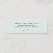 Carte De Visite Mini Mint Vert Simple Ginkgo Leaf Nature (Dos)