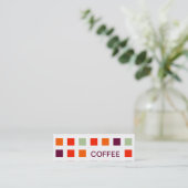 Carte De Visite Mini MODE CAFÉ carrés (Debout devant)
