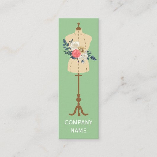 Carte De Visite Mini Mode Design Robe Faire Des Vêtements Mannequin (Devant)