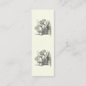 Carte De Visite Mini Modèle Alice recherchant la porte (Dos)