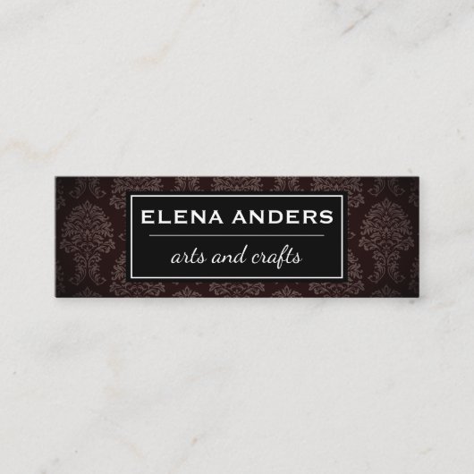Carte De Visite Mini Modèle Damask classique (Devant)