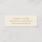 Carte De Visite Mini Modèle de texte Faux Gold (Dos)