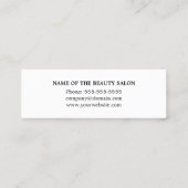 Carte De Visite Mini Modèle élégant moderne Faux foncé ciseaux or peign (Dos)