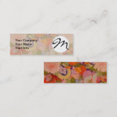Carte De Visite Mini Modèle floral rose kimono (Devant / Derrière)