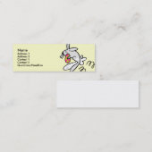 Carte De Visite Mini Modèle maigre de profil - lapin de Pâques (Devant / Derrière)