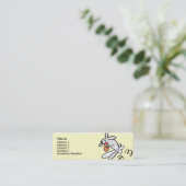 Carte De Visite Mini Modèle maigre de profil - lapin de Pâques (Debout devant)
