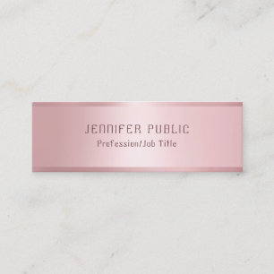 Carte De Visite Mini Modèle Moderne Élégant de Luxe en Rose Gold