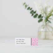 Carte De Visite Mini Modèle rose et blanc de bouteille de parfum (Debout devant)