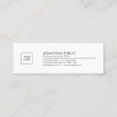Carte De Visite Mini Modèle simple moderne de Upload Your Logo Company (Dos)