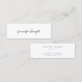 Carte De Visite Mini Modèle simple professionnel de manuscrit élégant (Devant / Derrière)