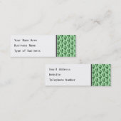 Carte De Visite Mini Modèle vert de crânes (Devant / Derrière)