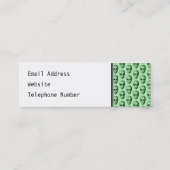 Carte De Visite Mini Modèle vert de crânes (Dos)